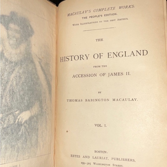 Macaulay’s Complete Works History of England (1-6) 1895 - Picture 3 of 3